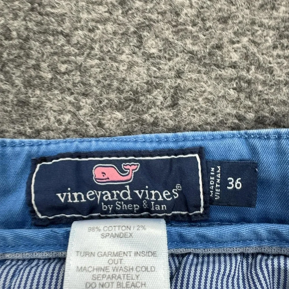 Vineyard Vines Shorts Mens 36 Blue Cotton Spandex Chino 9 Inseam Casual